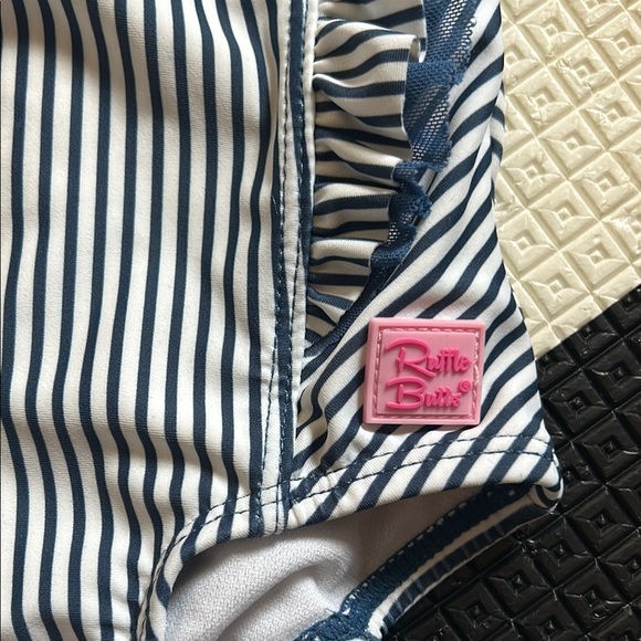 Striped Ruffle Swimsuit - Picture 2 of 4